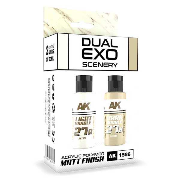 AK Interactive Dual Exo Scenery Set 27 - 27A Light Marble & 27B Dark Marble AK-1586