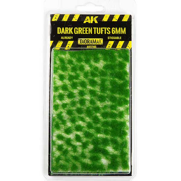 AK Interactive Dark Green Tufts (6mm) AK-8246