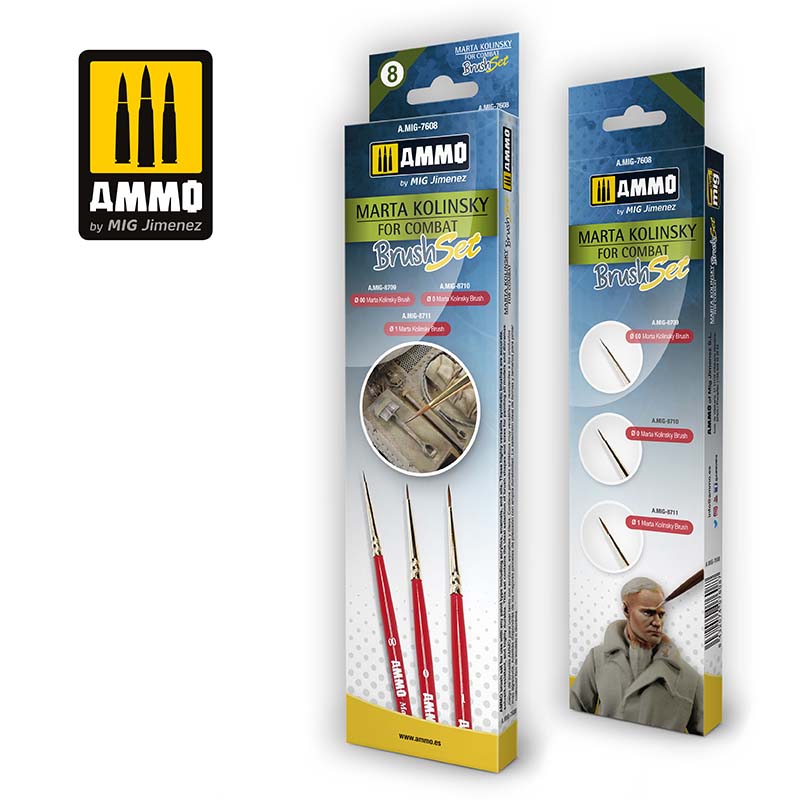 Marta Kolinsky For Combat Brush Set A.MIG-7608 Ammo