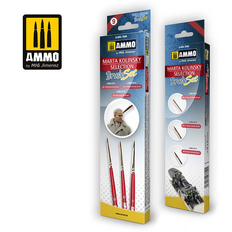 Marta Kolinsky Selection Brush Set A.MIG-7609 Ammo