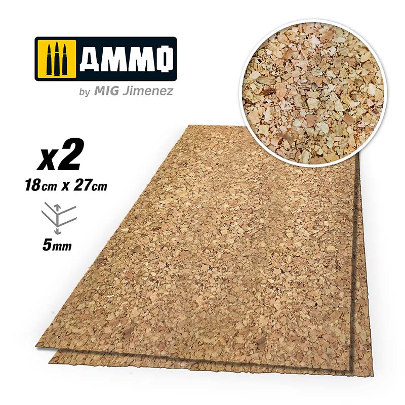 2x 5mm Create Cork Thick Grain A.MIG-8845 Ammo
