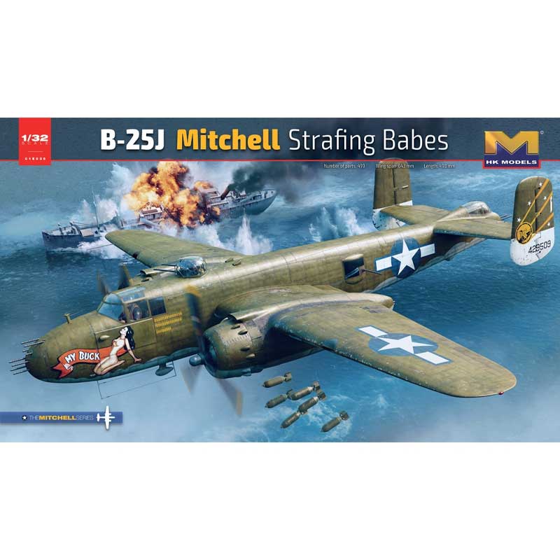1/32 B-25J Mitchell 'Strafing Babes 01E36 HK Models