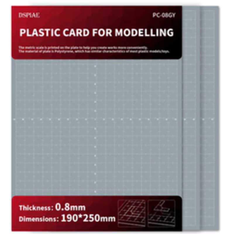 DSPIAE 3x 0.8mm Plastic Card For Modelling PC-08GY
