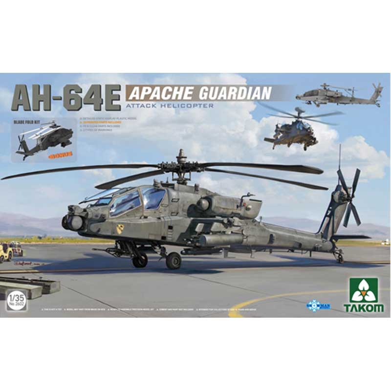 1/35 US AH-64E Apache Guardian Attack Helicopter Takom 02602