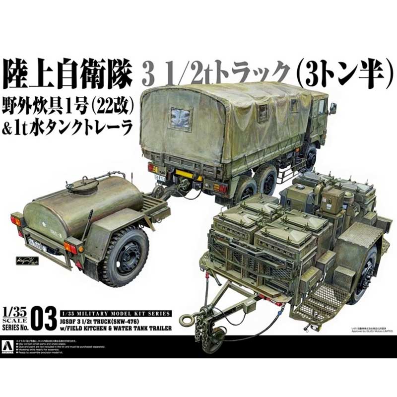 Aoshima JGSDF 3 1/2t Truck (SKW-476) (1/35) 058916