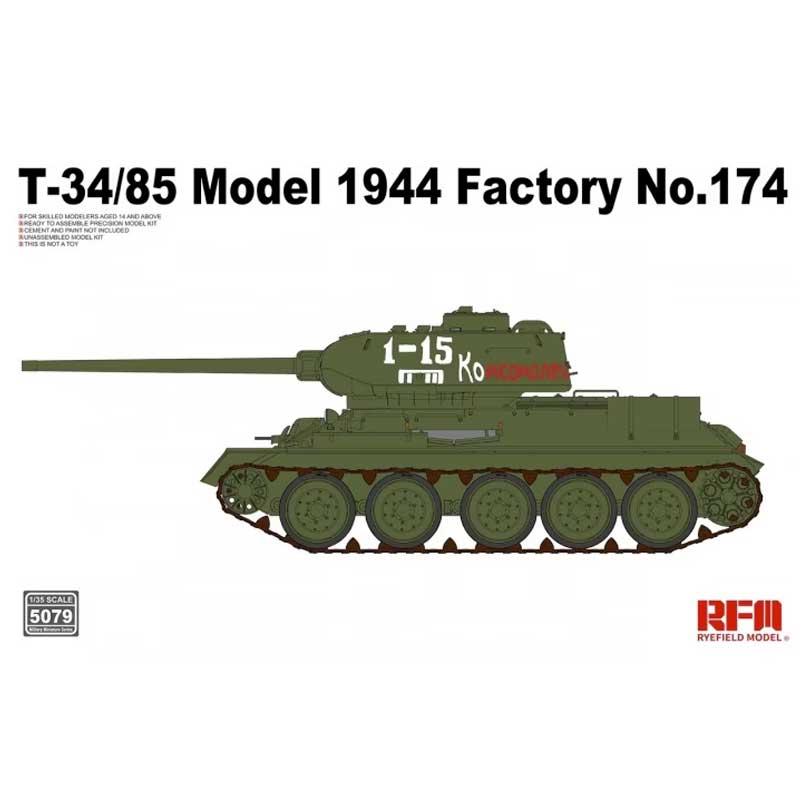 Rye Field Models T-34/85 Model 1944 Factory No.174 (1/35) RM5079
