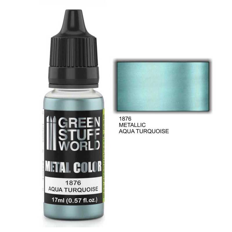 Green Stuff World - Metallic Paint Aqua Turquoise (17ml)