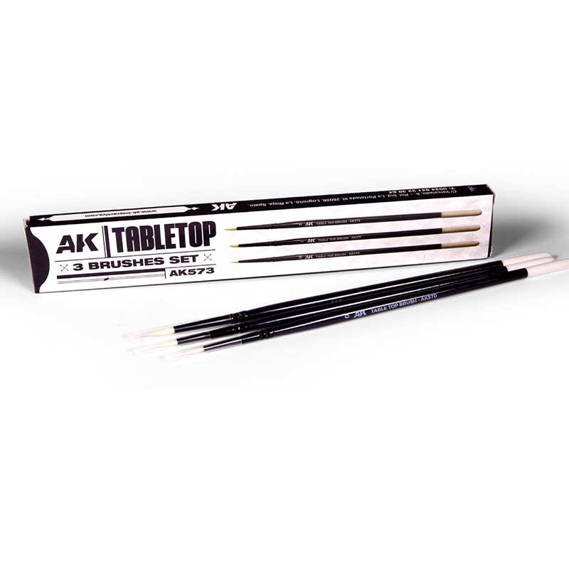 AK Interactive Table Top Brushes Set 0,1,2 AK-573