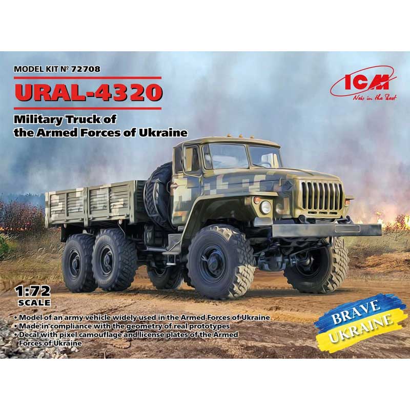 1/72 URAL-4320 Truck, Armed Forces of Ukraine 72708 ICM