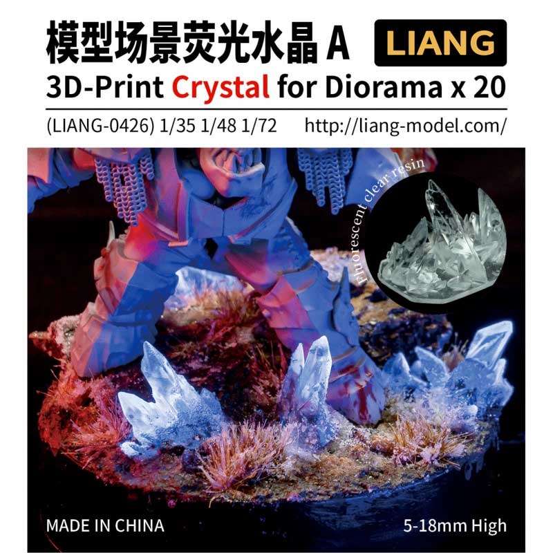 3D-Print Crystal for Diorama A (1/35 1/48 1/72) 0426 Liang