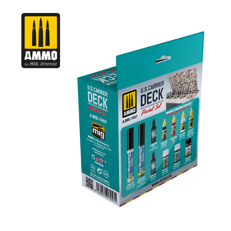 U.S. Carrier Deck Paint Set A.MIG-7457 Ammo
