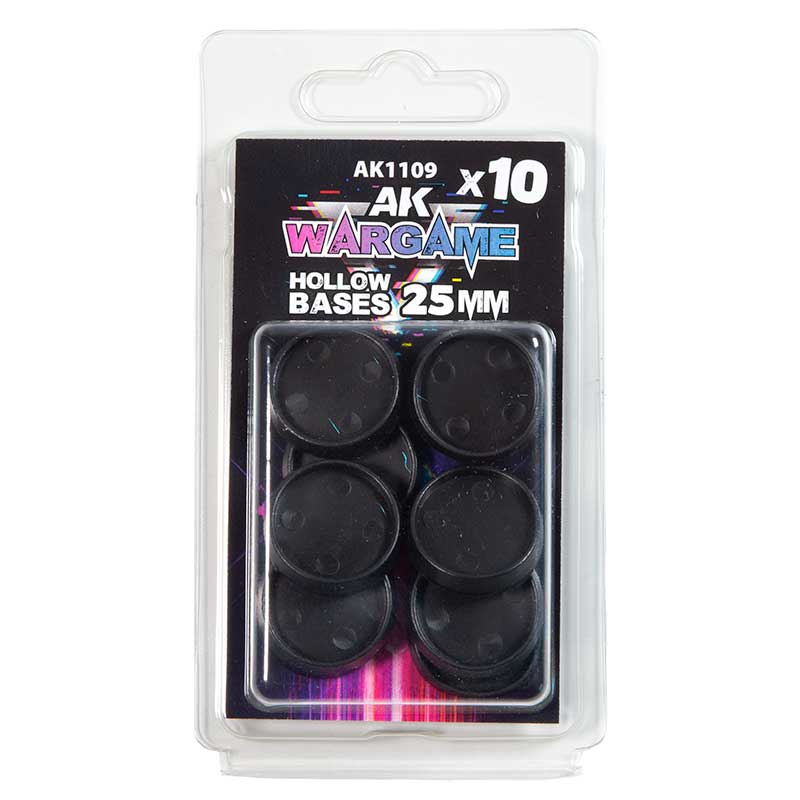 AK Interactive Hollow Base 25mm - 10 Units AK-1109