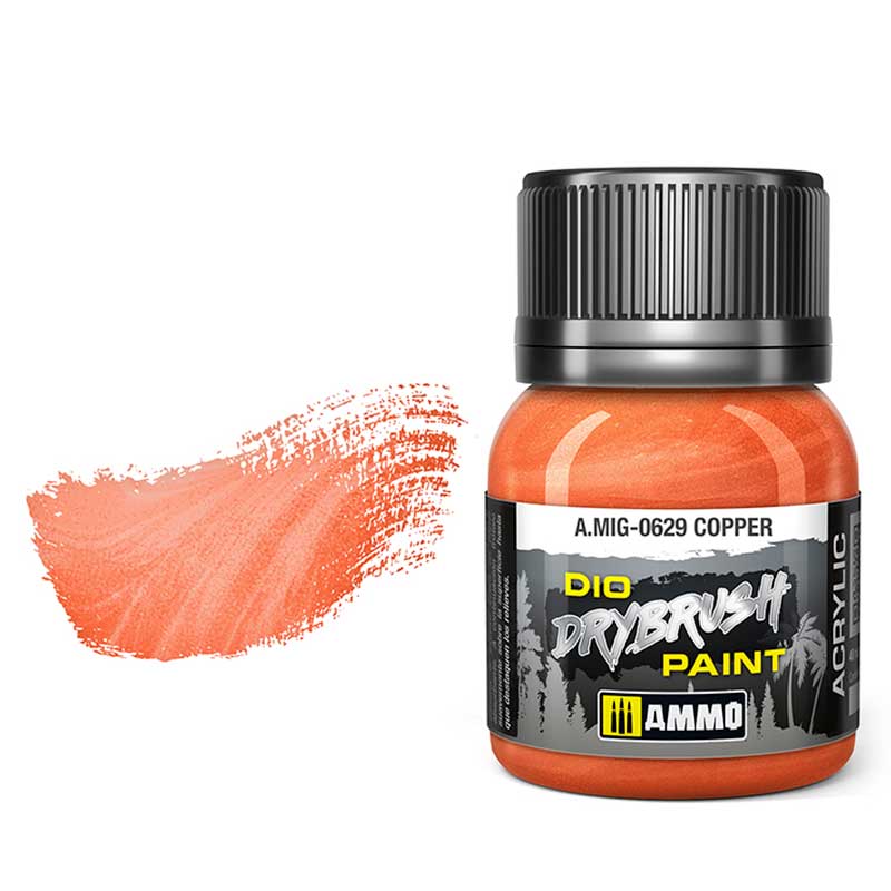 40ml Copper Dio Dry Brush Paint A.MIG-0629 Ammo