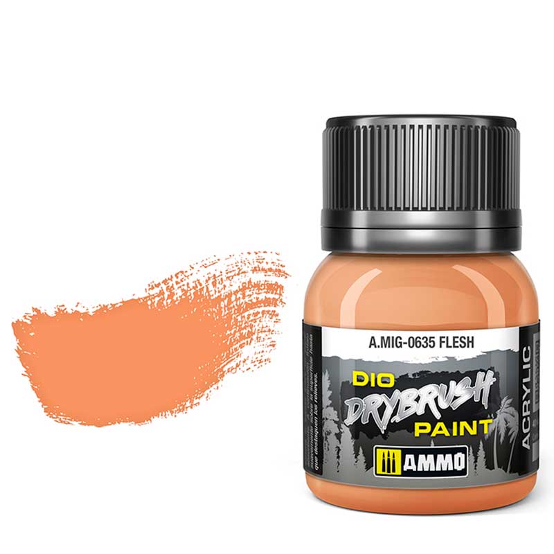 40ml Flesh Dio Dry Brush Paint A.MIG-0635 Ammo