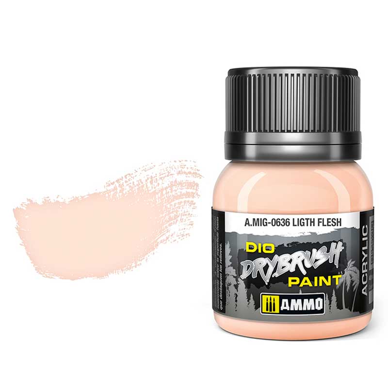 40ml Ligth Flesh Dio Dry Brush Paint A.MIG-0636 Ammo