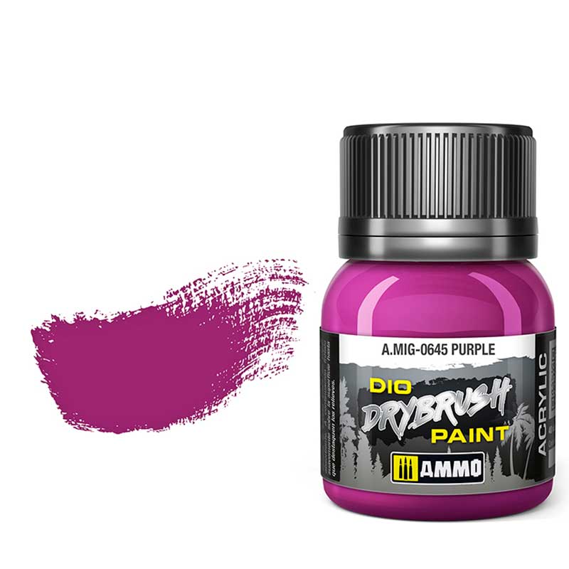 40ml Purple Dio Dry Brush Paint A.MIG-0645 Ammo