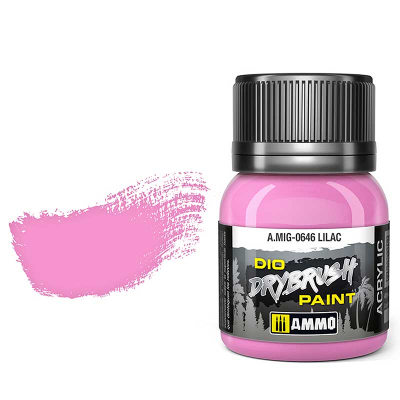 40ml Lilac Dio Dry Brush Paint A.MIG-0646 Ammo