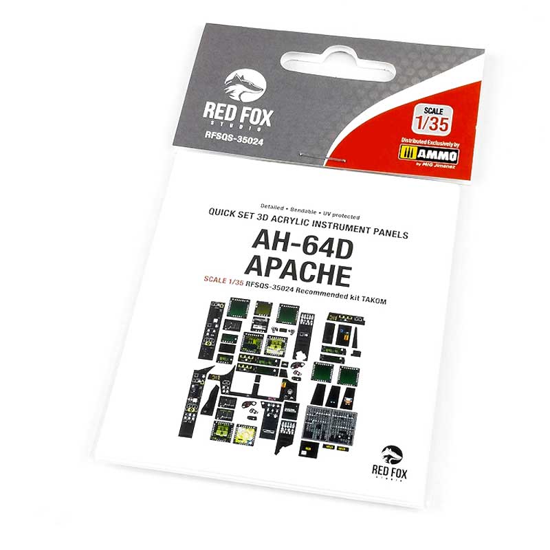 AH-64D Apache Instrument Panel Takom RFSQS-35024 Red Fox Studio