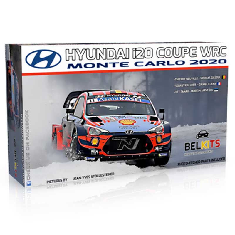 1/24 Hyundai I20 Coupe WRC Monte Carlo Rally 2020 BEL-021 Bellkits