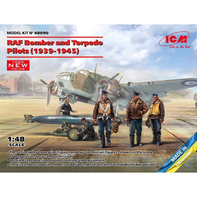 1/48 RAF Bomber and Torpedo Pilots (1939-1945)  48090 ICM
