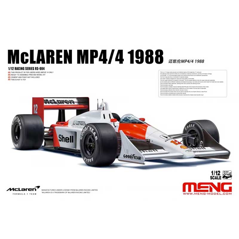 1/12 McLaren MP4/4 1988 RS-004 Meng Model
