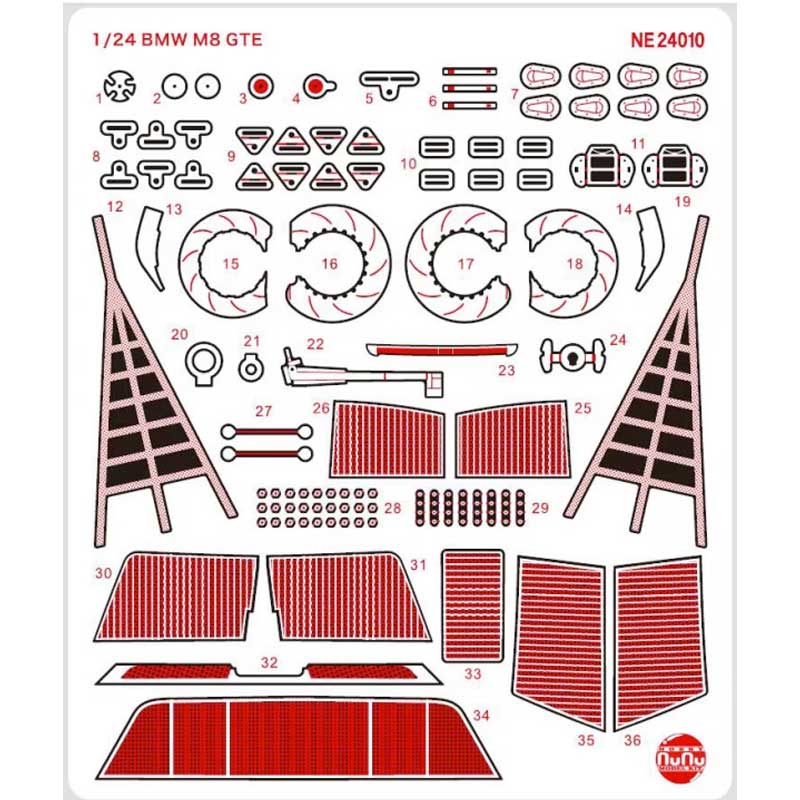 1/24 Grade Up for BMW M8 GTE NE24010 NuNu