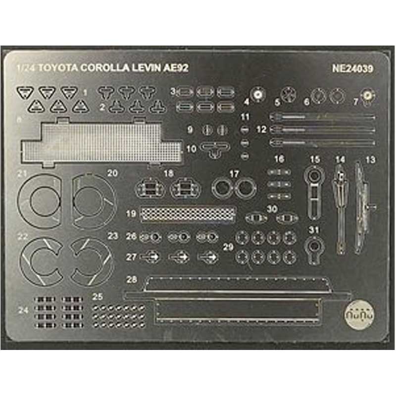 1/24 Racing Series Toyota Corolla Levin AE92 1989 JTC Sugo Detail Up Parts NE24039 NuNu