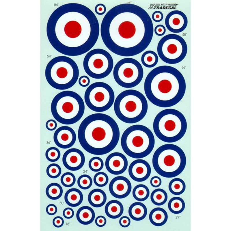1/48 RAF Post War D Type Roundels X48037 Xtradecal