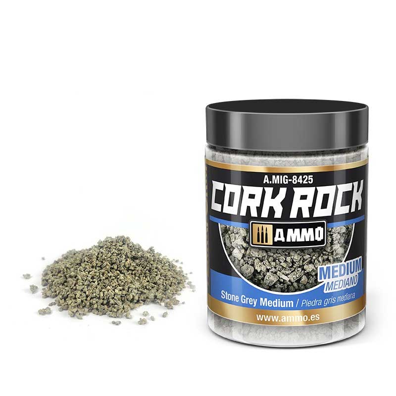 100ml Terraform Cork Rock Stone Grey Medium A.MIG-8425 Ammo