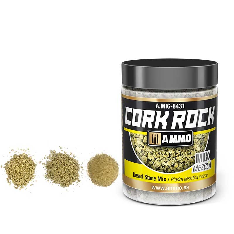 100ml Terraform Cork Rock Desert Stone Mix A.MIG-8431 Ammo