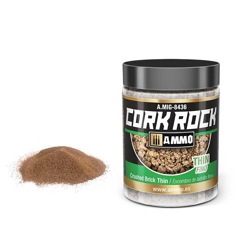 100ml Terraform Cork Rock Crushed Brick Thin A.MIG-8436 Ammo