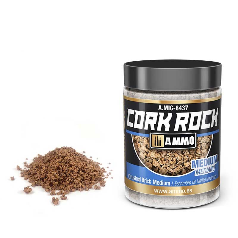 100ml Terraform Cork Rock Crushed Brick Medium A.MIG-8437 Ammo