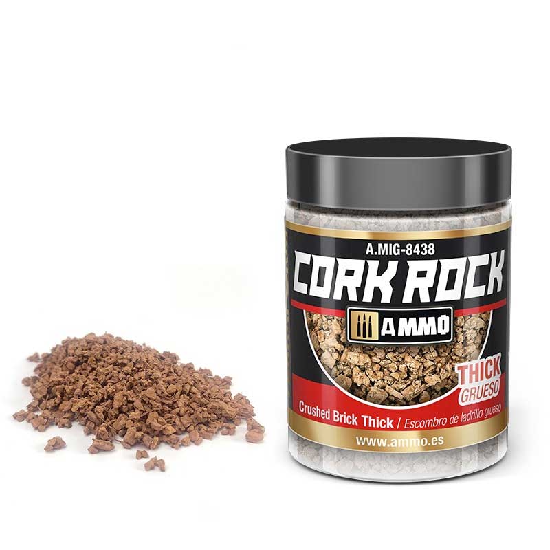 100ml Terraform Cork Rock Crushed Brick Thick A.MIG-8438 Ammo