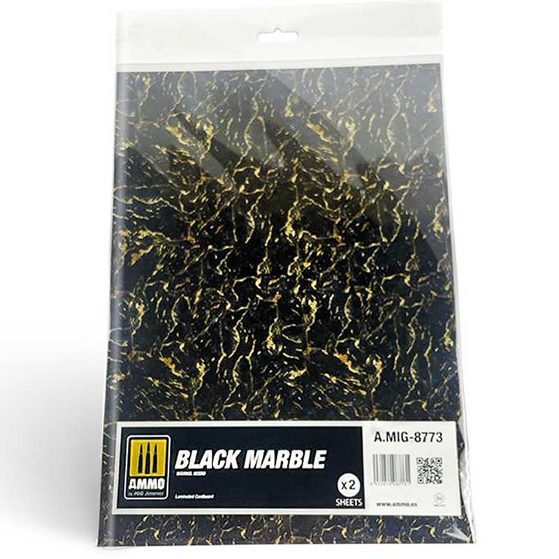 2x Black Marble. Sheet Of Marble Ammo A.MIG-8773