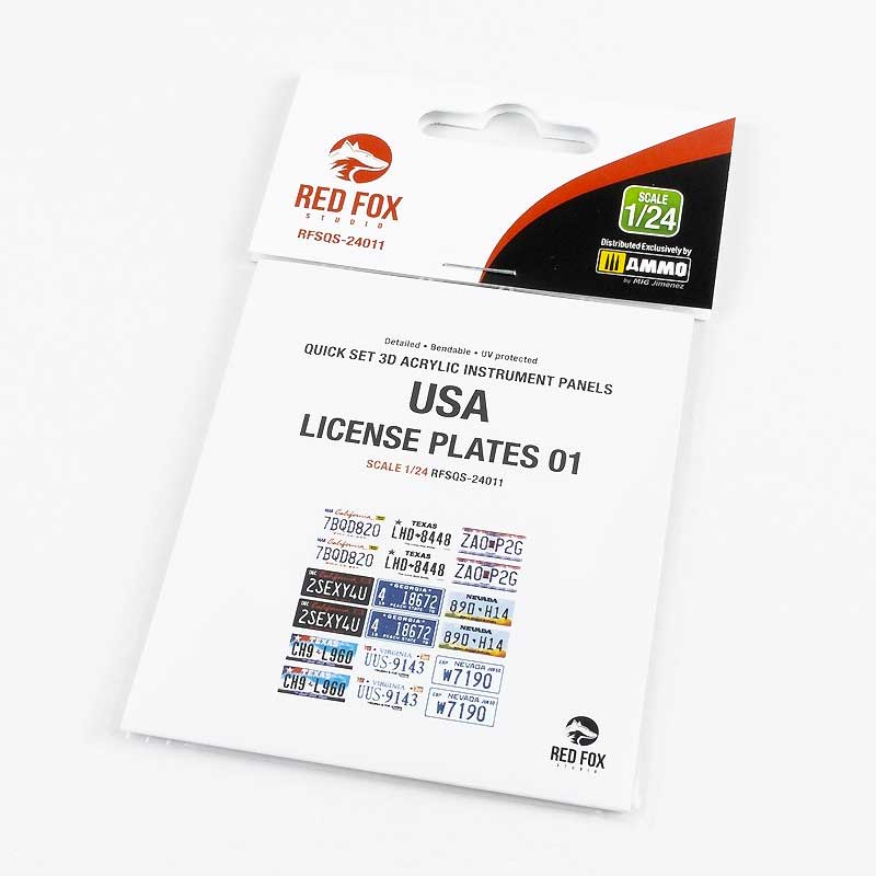 1/24 USA License plates  vol.01 RFSQS-24011 Red Fox Studio