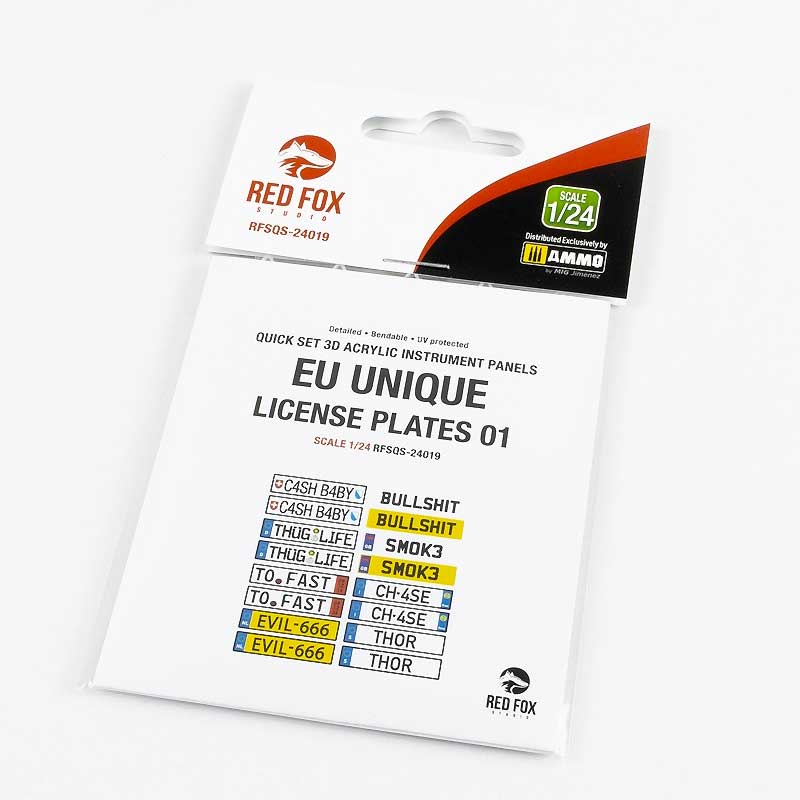 1/24 Unique License plates vol.01 (EU form) RFSQS-24019 Red Fox Studio
