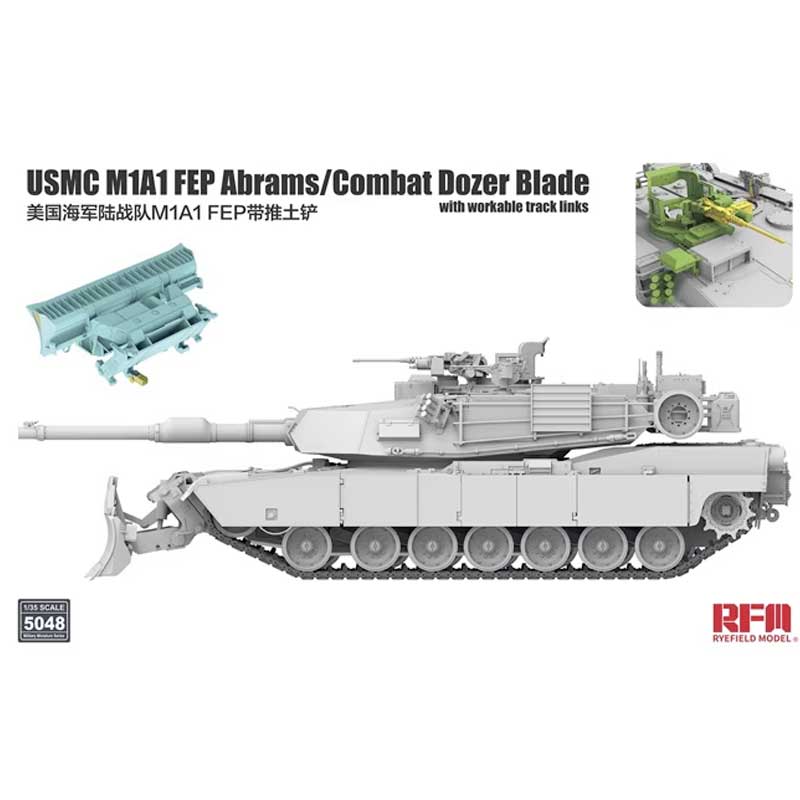 Rye Field Models USMC M1A1 FEP Abrams w/Dozer Blade (1/35) RM5048