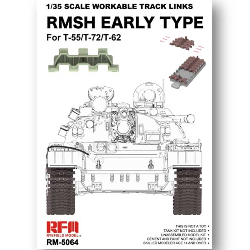Rye Field Models Track Links Rmsh Early Type T-55/T-72/T-62 (1/35) RM5064