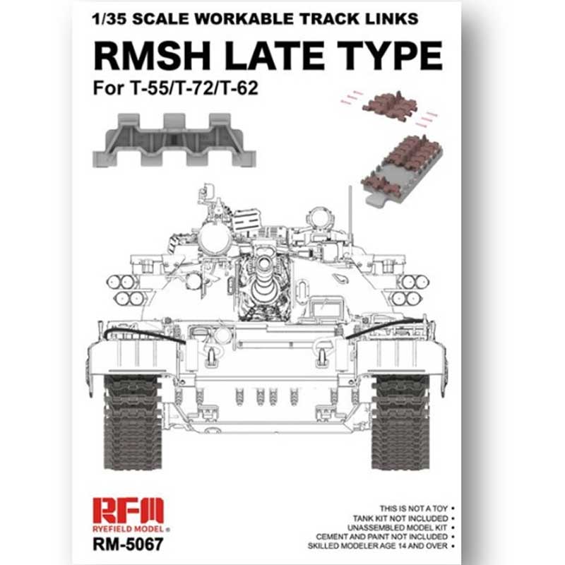 Rye Field Models Track Links Rmsh Late Type T-55/T-72/T-62 (1/35) RM5067