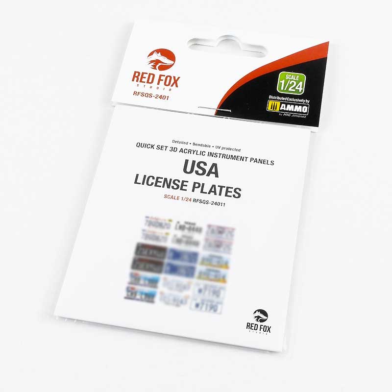 1/24 USA License plates  vol.02 RSFQS-24014 Red Fox Studio