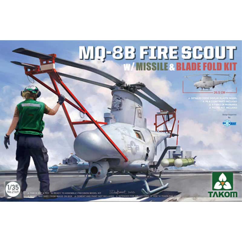 1/35 US MQ-8B Fire Scout w/ missile & Blade Fold kit 02169 Takom