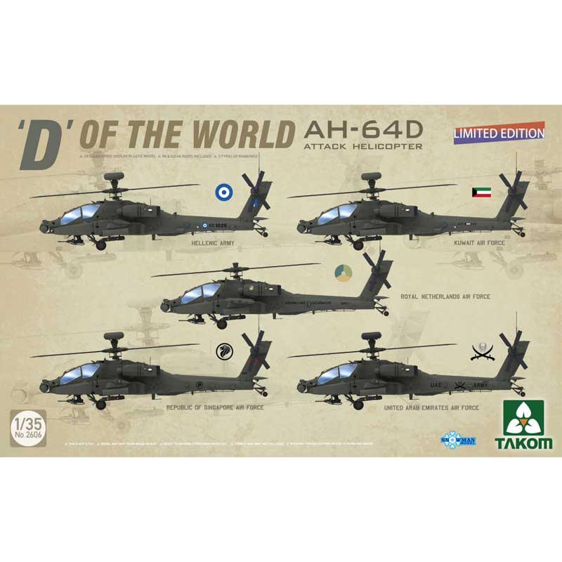 1/35 D of the World AH-64D Apache Longbow (Limited Edition) 02606 Takom