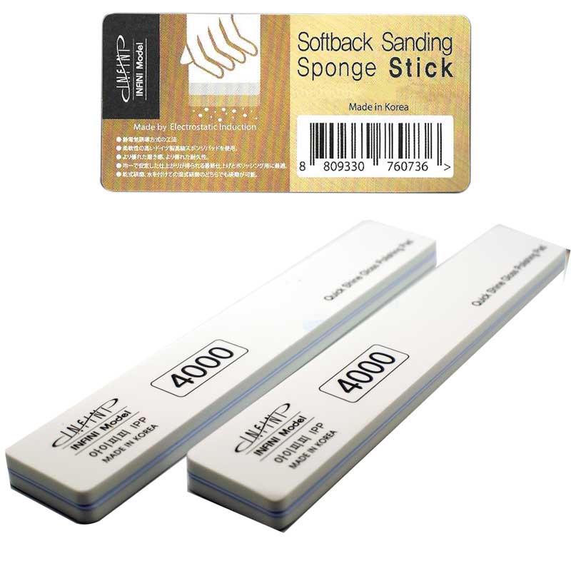 2X Sanding Sponge Stick Quick Shine Gloss 4000 Infini Model ISS-4000G