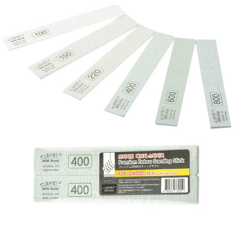 2X Premium Zebra Sanding Stick(Sankyo) #400 Infini Model IZB-0400