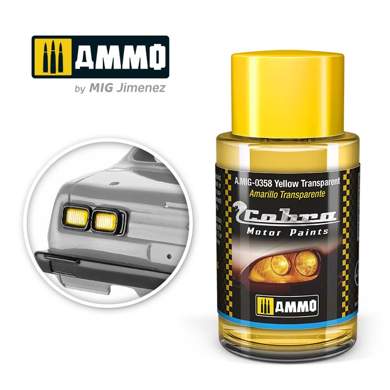 30ml Cobra Motor Yellow transparent  A.MIG-0358 Ammo