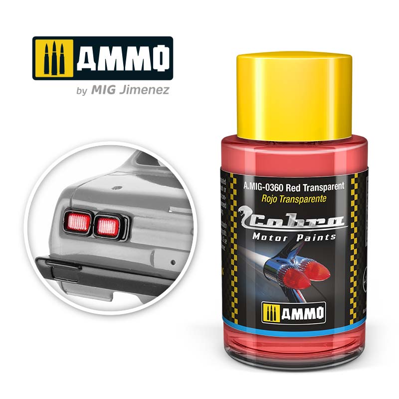 30ml Cobra Motor Red Transparent A.MIG-0360 Ammo