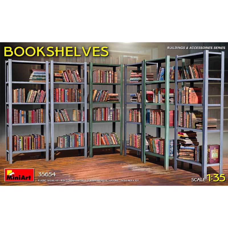 Miniart Bookshelves (1/35) 35654