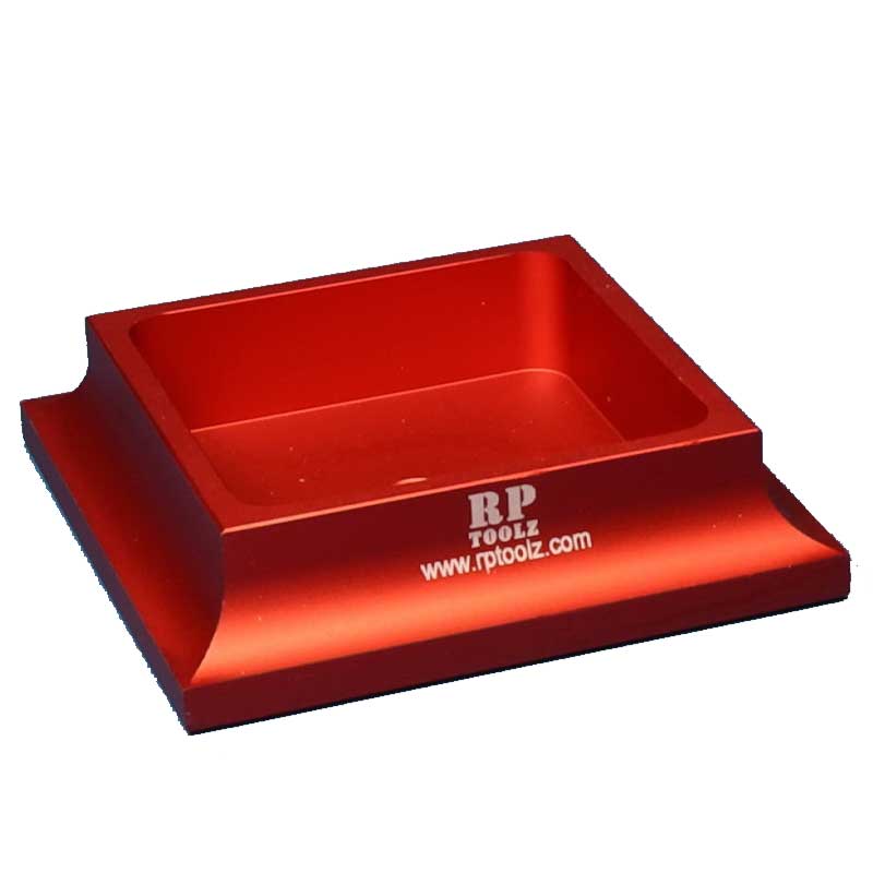 RP Toolz Deluxe Aluminium Holder For Tamiya Bottles (Red) RP-BAT1