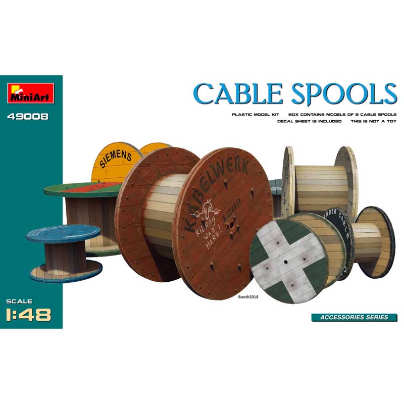 Miniart Cable Spools (1/48) 49008