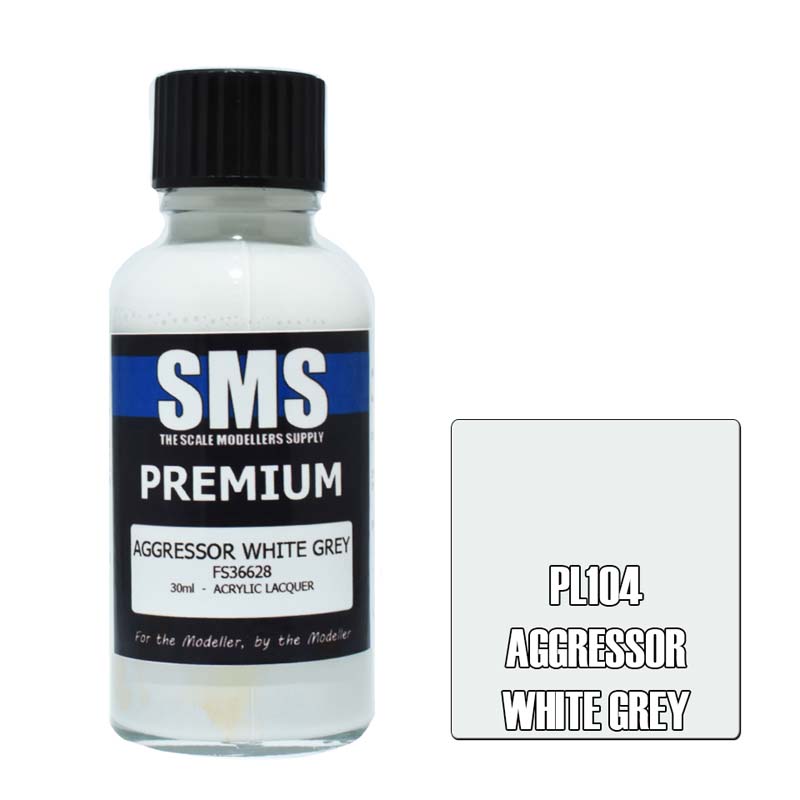 30ml Premium Aggressor White Grey PL104 SMS